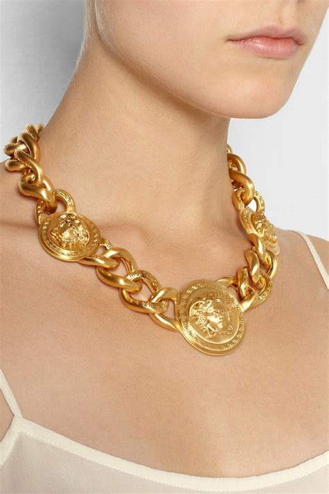 versace gold ring women|versace necklaces women's.